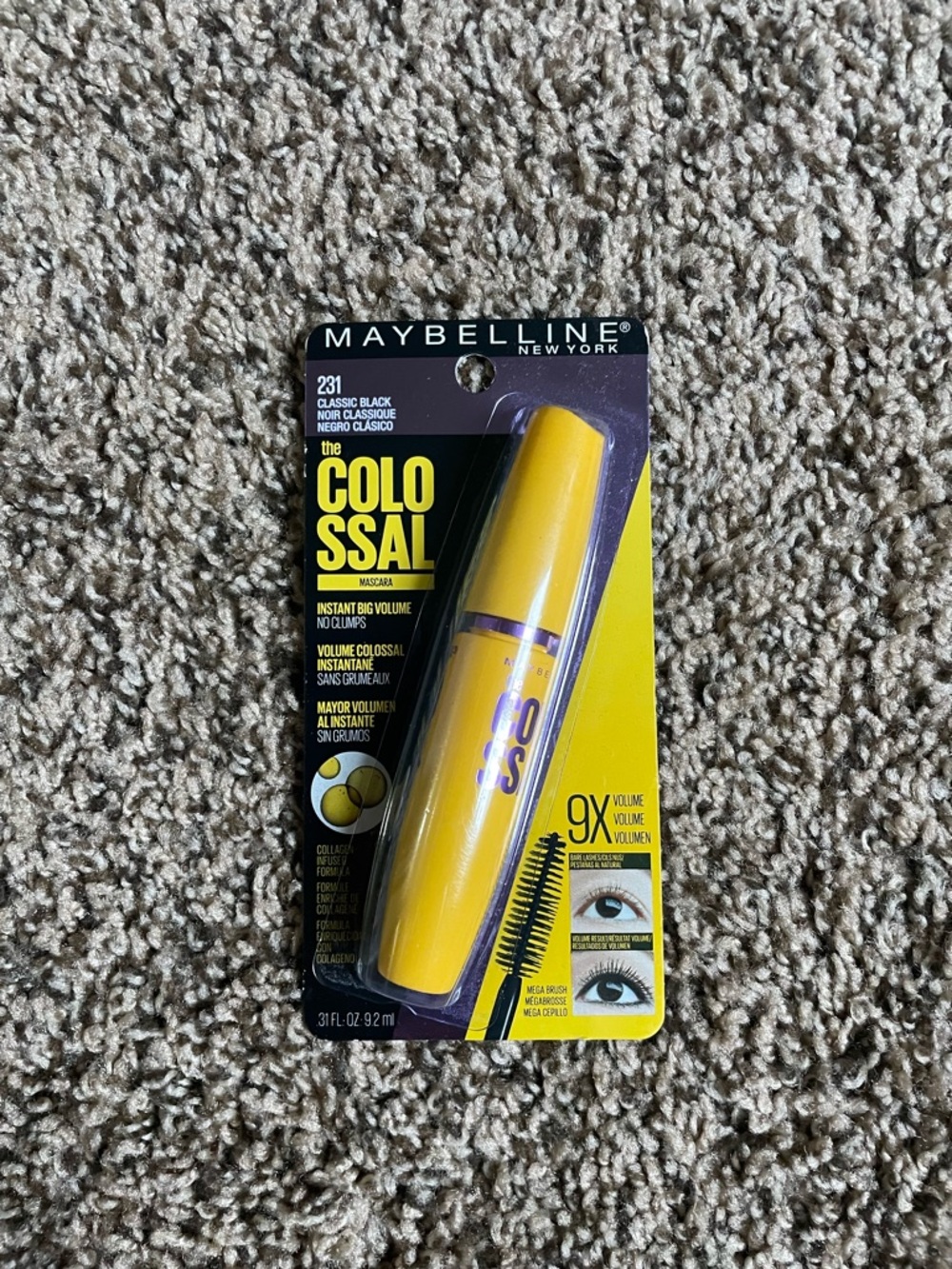 Maybelline Colossal Mascara in Yellow & Black Packaging